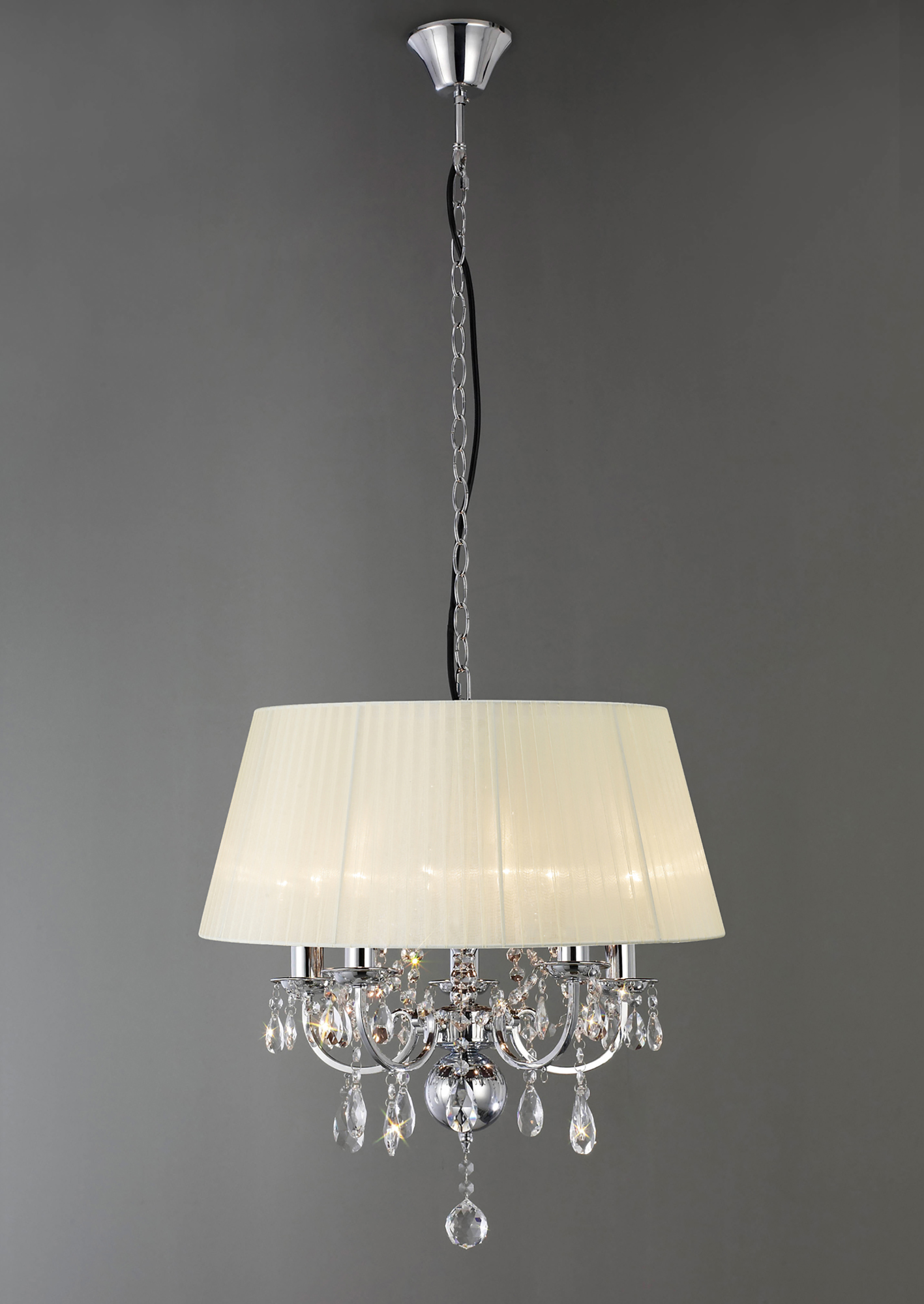 Olivia Crystal Ceiling Lights Diyas Shaded Crystal Fittings